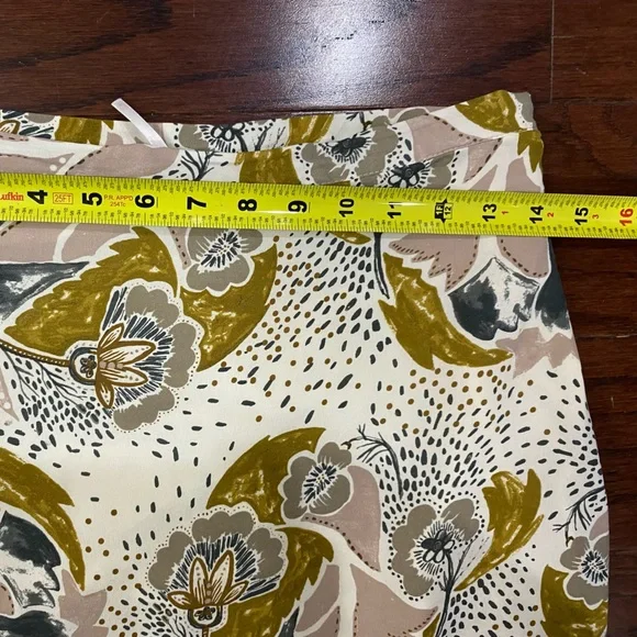 Free People / Pebble Crepe Maxi Skirt / Boho Floral Thigh High Slit Sz 2 - Picture 10 of 11